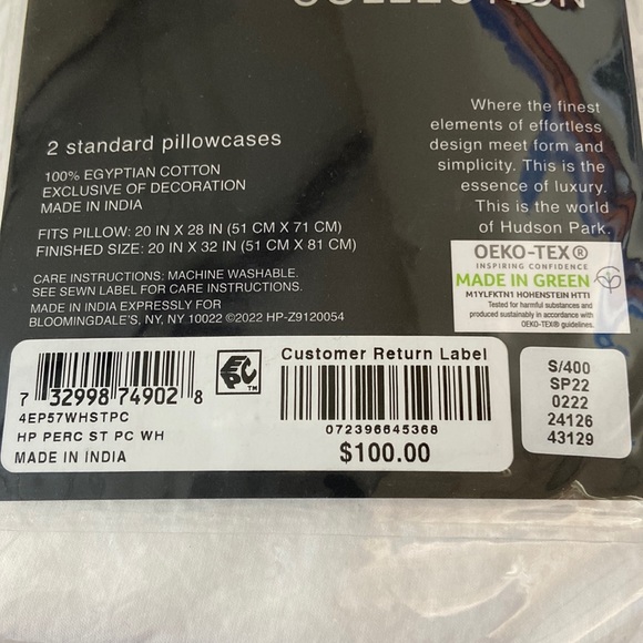 Hudson Park Italian Percale
Stitch Pillowcase, Pair. Standard/Queen - Picture 3 of 3